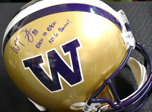 Will Dissly UW Huskies Signed Full Size Replica Helmet JSA COA