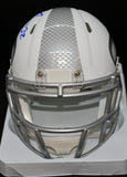 Chris Carson Signed Seahawks Ice White Mini Helmet JSA COA