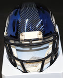 Chris Carson Signed Seahawks Blue Chrome Mini Helmet JSA COA