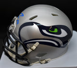 Chris Carson Signed Seahawks AMP Mini Helmet JSA COA