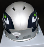 Chris Carson Signed Seahawks AMP Mini Helmet JSA COA