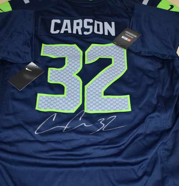 Chris Carson Signed Seahawks Jersey JSA COA