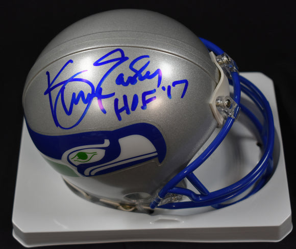 Kenny Easley Signed Seahawks Retro Mini Helmet w/ HOF '17 Inscription JSA