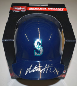 Mitch Haniger Signed Mariners Mini Batting Helmet JSA