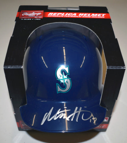 Mitch Haniger Signed Mariners Mini Batting Helmet JSA