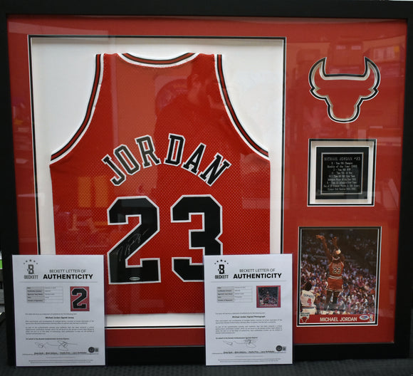 Michael Jordan Autographed Jersey With Beckett LOA UD COA PSA COA Northwest Sportscards