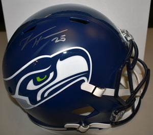 Travis Homer Signed Full Sized Seahawks Replica Helmet
