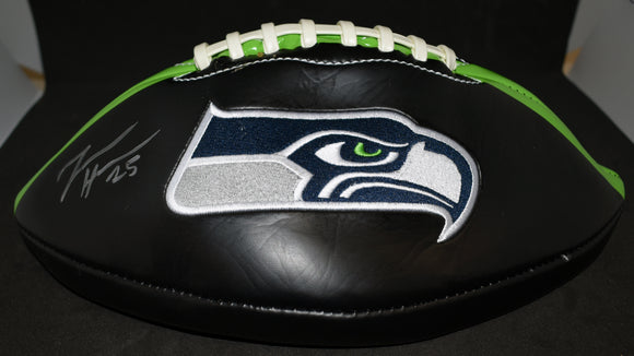 Travis Homer Signed Seahawks Black Football