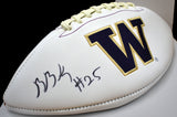 Ben Burr-Kirven UW Huskies Signed Logo Ball