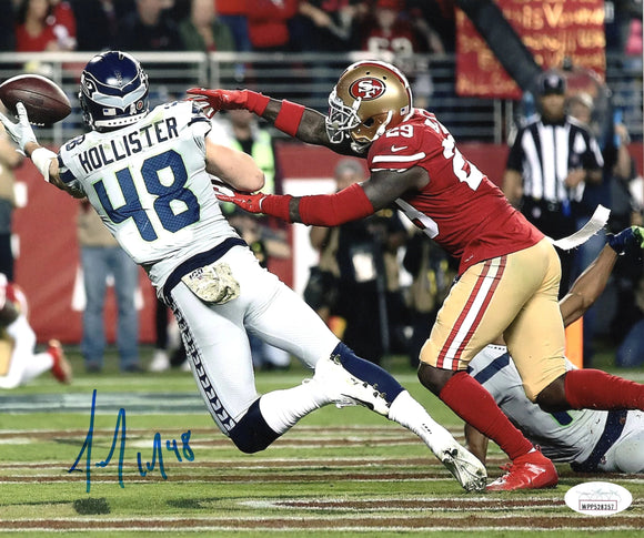 Jacob Hollister Seattle Seahawks Signed 8x10 Photo C