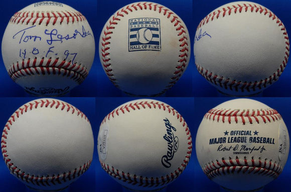 Tommy Lasorda Signed HOF Baseball w/H.O.F. Inscription & JSA COA