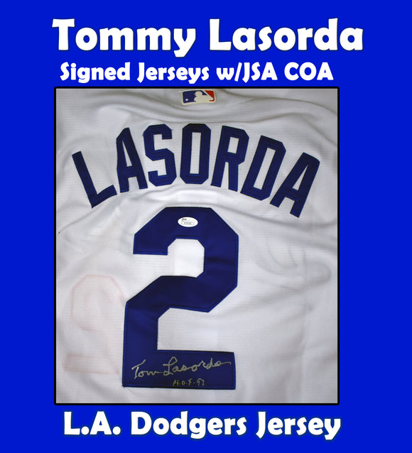 Tommy Lasorda Signed LA Dodgers World Series Jersey w/JSA COA