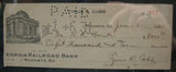 Ty Cobb Autographed Signed Check Mounted in Floating Frame w/ True View Glass. JSA LOA