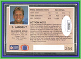 Steve Largent 1990 Action Packed #254 Autographed Card w/ "HOF '95" Inscription Seattle Seahawks