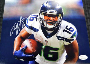 Tyler Lockett Signed Seahawks 8x10 Photograph #8 JSA COA