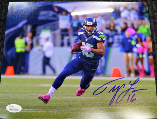 Tyler Lockett Seahawks Signed 8x10 Photo #9 JSA COA