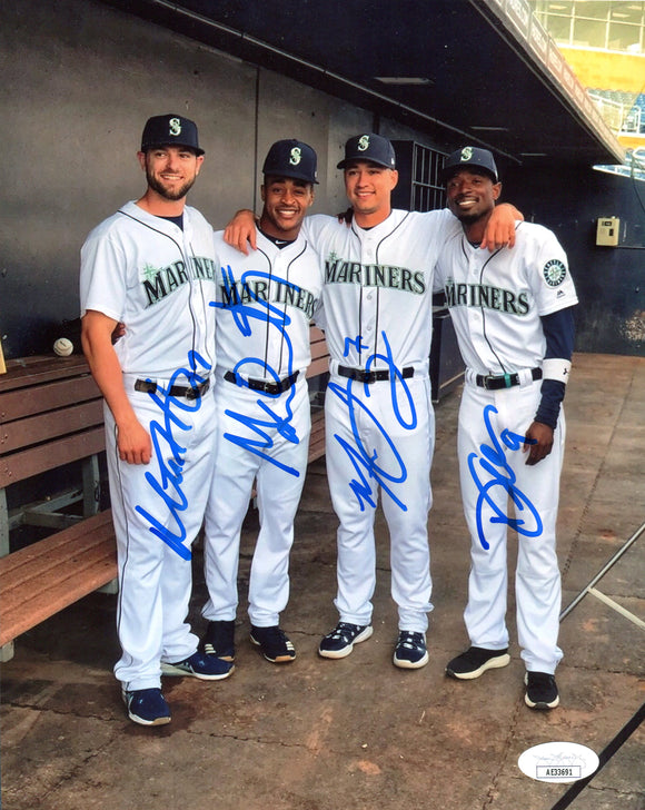 Mitch Haniger, Marco Gonzales, Mallex Smith, Dee Strange - Gordon Signed Mariners 8x10 Photograph JSA