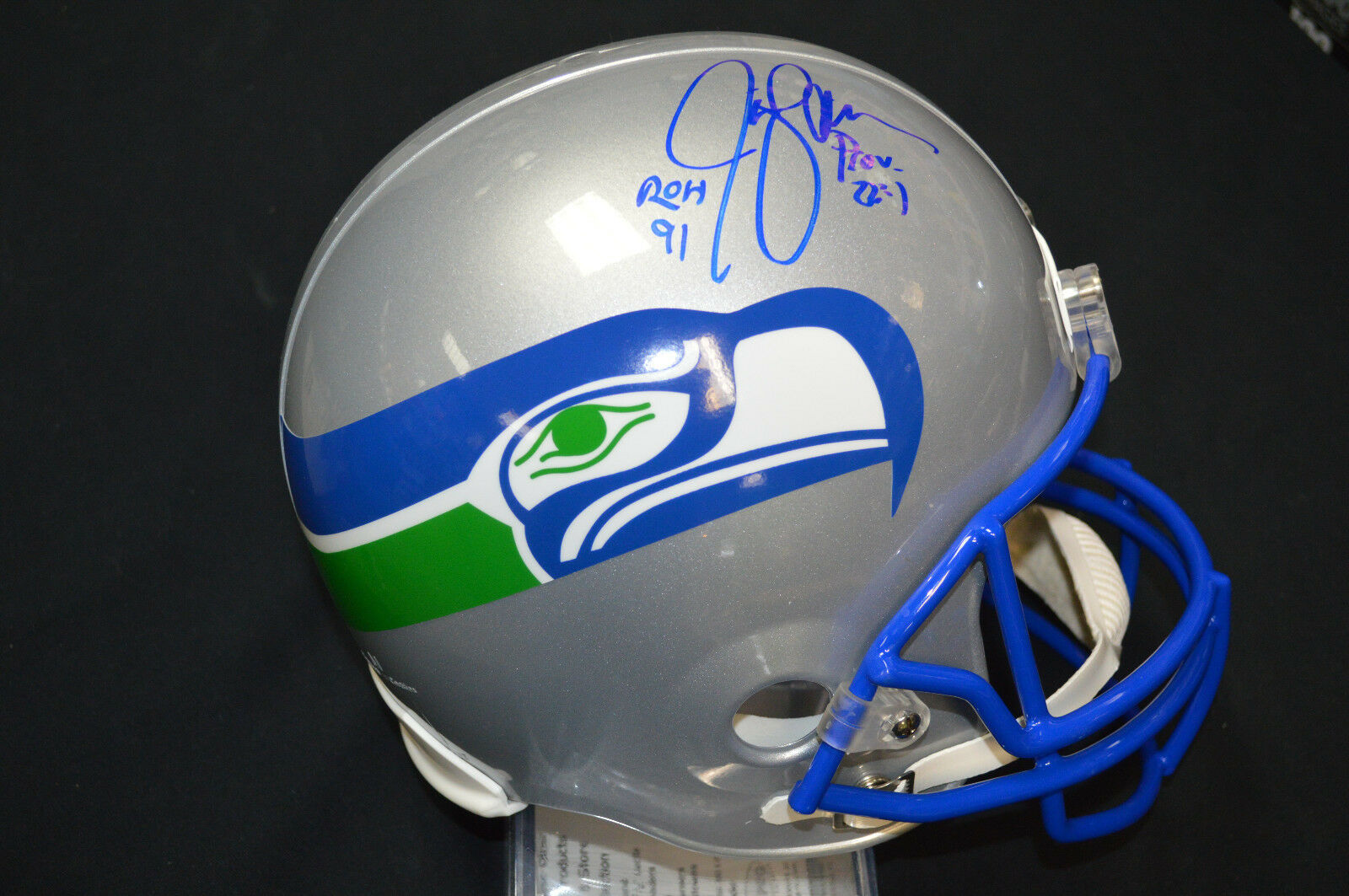Jim Zorn Signed Full Sized Seahawks Replica Helmet w/Ring of Honor