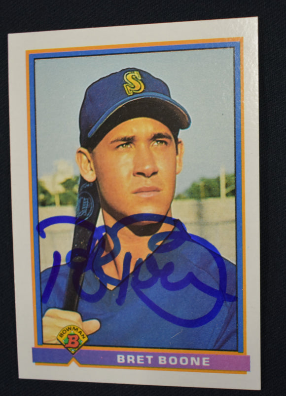 Bret Boone Signed 1991 Bowman Rookie Card