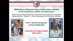 2020 Bowman Baseball Hobby Box