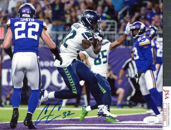 Chris Carson Signed 8x10 JSA COA Photo G