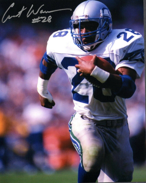 Curt Warner Seahawks Signed 8x10 Photo #1