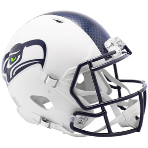 Seattle Seahawks Riddell Flat White Full Size Authentic Helmet Unsigned
