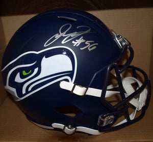 Jordyn Brooks Signed Full Size Seahawks Speed Replica Helmet w/ Silver Ink JSA COA