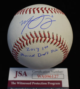 Marco Gonzales Autographed MLB Baseball w/ "2013 1st Round Draft Pick" Inscription JSA/COA