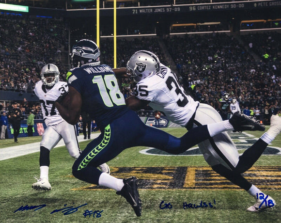 Kasen Williams UW Huskies/Seahawks Signed 8x10 Photo Limited /18