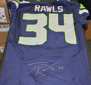 Thomas Rawls Signed Game Used Seahawks 1/7/17 Playoff Jersey 161 yds TD JSA TR07
