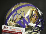Jake Browning UW Huskies Signed Chrome Football Mini Helmet w/ "Go Dawgs!" Inscription  JSA