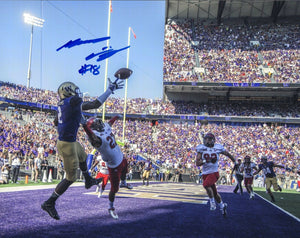 Kasen Williams UW Huskies Signed 8x10 Photo "Endzone"