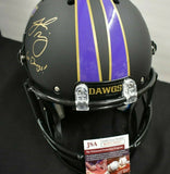 Jake Browning UW Huskies Signed Full Size Matte Black Helmet JSA COA