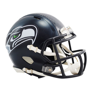 Seattle Seahawks Riddell Revolution Speed Mini Football Helmet Unsigned