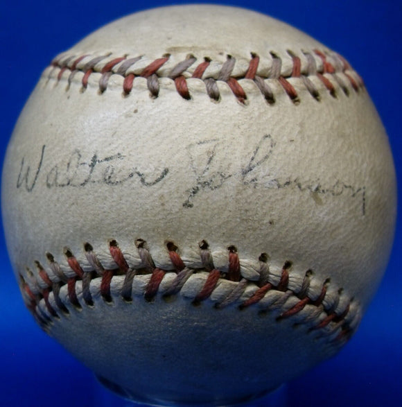 Walter Johnson Signed American League Baseball w/ JSA LOA Letter of Authenticity